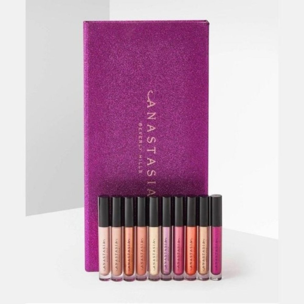 New NWT Anastasia Beverly Hills' Lip Gloss Set nudes pinks shimmers